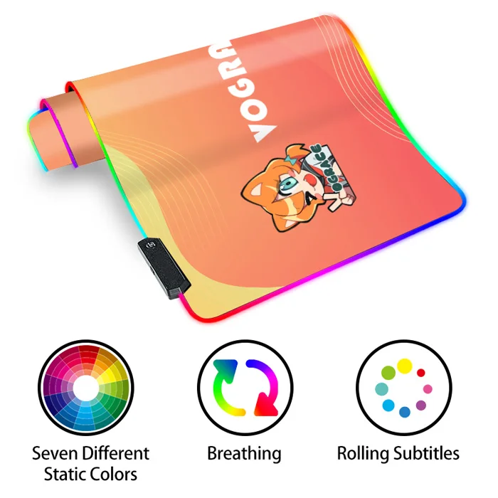 Оптовая продажа, индивидуальный игровой коврик для мыши Vograce с принтом CMYK, Rgb, коврик для мыши