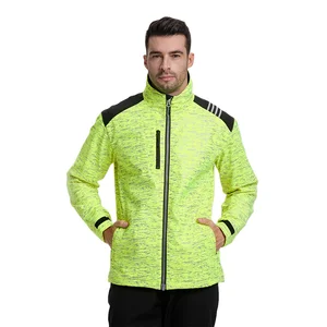 Workwear Manufacturer  High-Quality Safety Clothing Wholesale Men's Jacket High Visibility Stretch Reflective Soft Shell Jacket