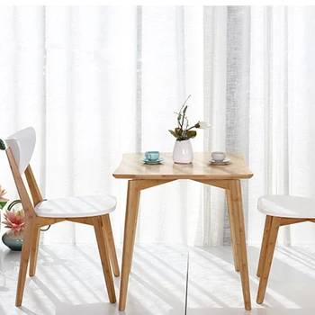 Bamboo furniture kitchen dining room table sets 3-pieces Square dining table set