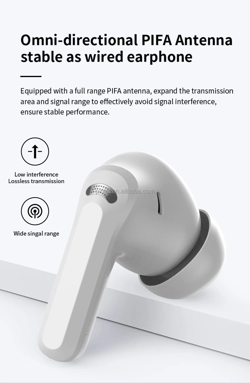 Factory Private JL Chipset ANC+ENC Wireless for 5.4 In-Ear Gaming Earbuds with IPX4 Waterproof and 36h Battery Life