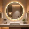 [Gold Frame] Dual Touch + Neutral Light + Defogging + Stepless Dimming (Recommended for Bathrooms)