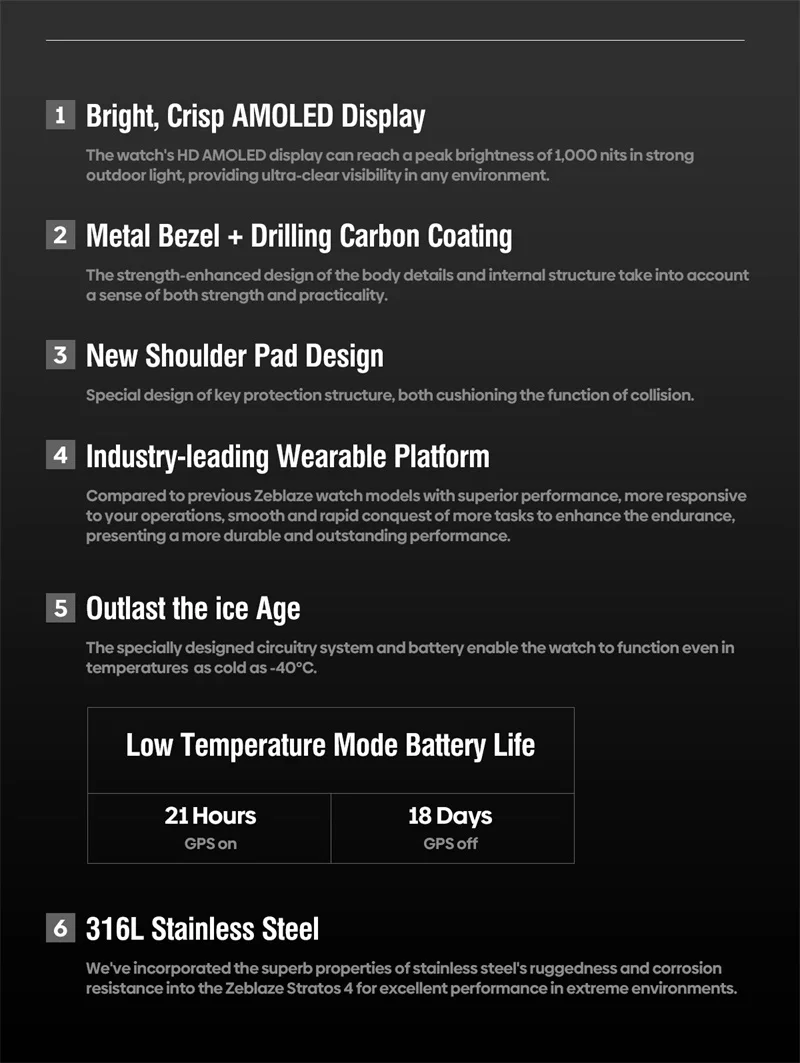 New Zeblaze Stratos 4 GPS Smart Watch 1.43" AMOLED Display Built-in Compass Barometric Altimeter Flashlight BT Call Smartwatch for iOS Android (9).jpg