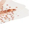 Rose gold dot napkins 25