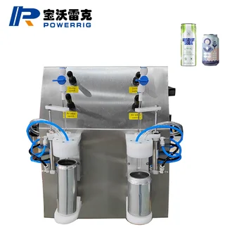 Semi automatic soda energy carbonated soft drink beverage isobaric small plastic aluminum can manual beer filling machine