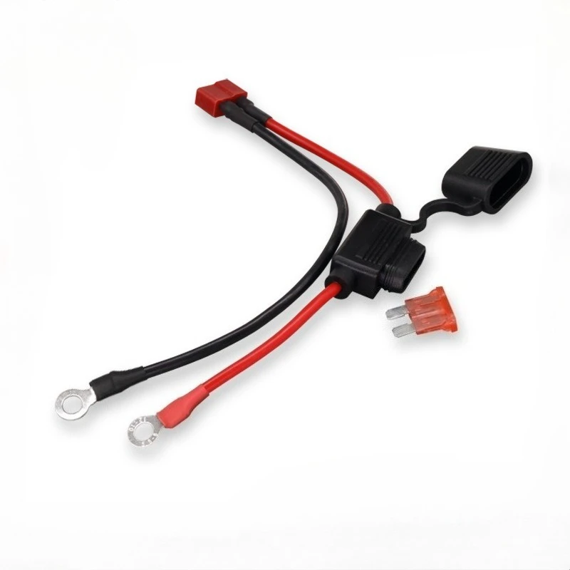 12AWG Extra Soft High-Temp Silicone Wire 40A Automotive Waterproof Blade Fuse Box Harness T-Type Power Extension Cable Copper