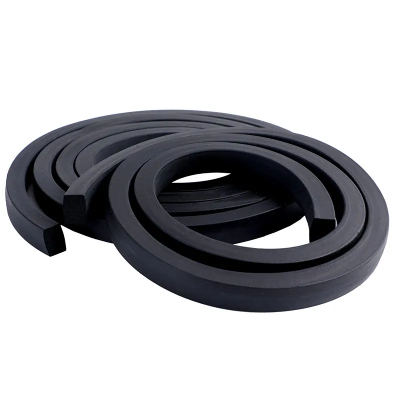 Custom Epdm Foamed Rubber Board Sheet Wear-resisting Electric Cabinet Anti-collision Rubber Square Bar Epdm Seal Strip