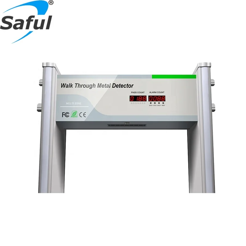 Security Door Frame 18 Zone Detecting Walk Through Metal Detector Gate