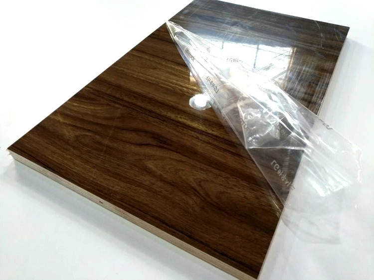 High Gloss Mdf Gloss Wood Grain PET Mdf Board for Home Furniture