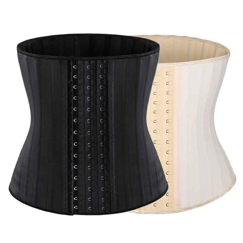 Latex Glitter Waist Trainer 25 Steel Bones Fajas Colombianas Belts Modeling Strap Body Shaper Women Binders Corset Slimming Belt