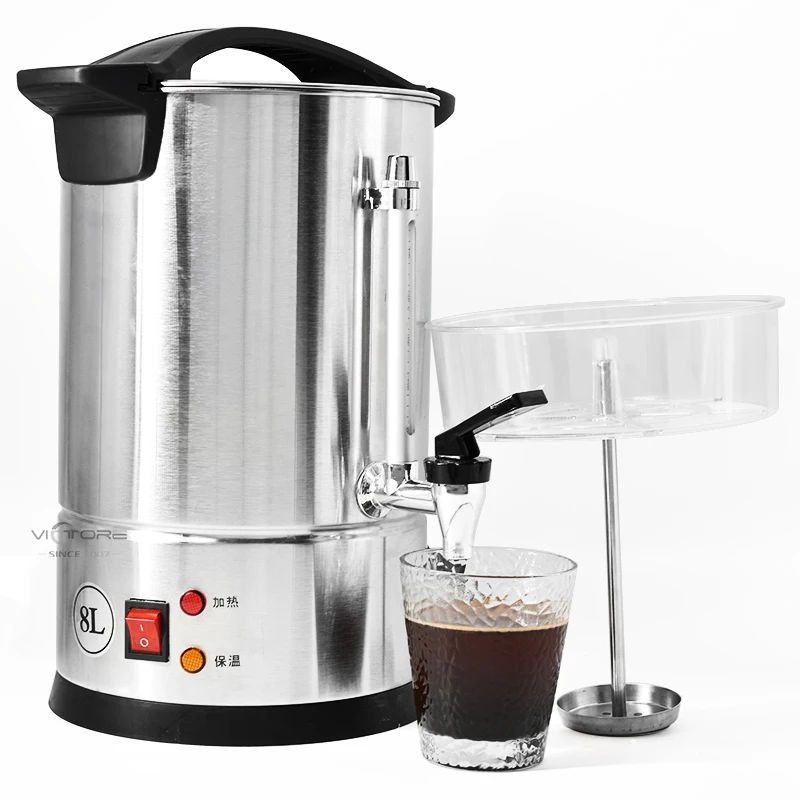 Electric Stainless Steel 30 Cup Coffee Urn Commercial with Percolator Tea  Mulled Wine Water Boiler Removable Heating element