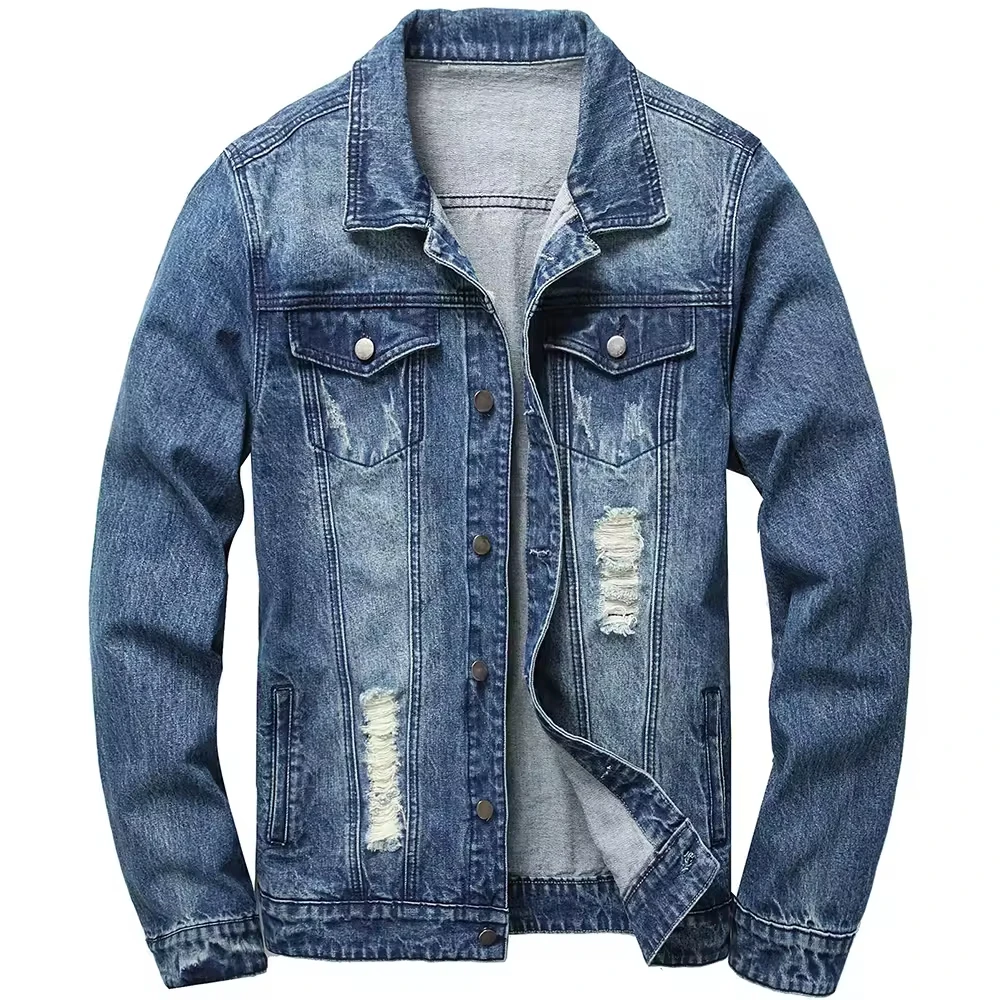 Hurt własnej produkcji, uliczny strój, modny, męski, kurtka z jeansu, męska kurtka z bawełny, kurtka na zamówienie, kurtka z denimu
