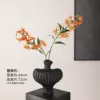 Textured vase, black flame lily, orange 2-piece set