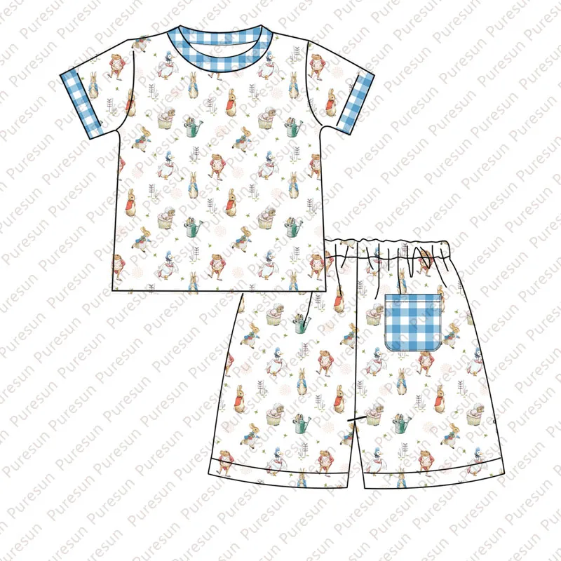 2021 Новое поступление вязаный хлопковый seersucker вырезанный кролик пузырь для маленьких девочек на Пасхальный