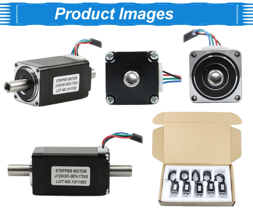 2 phase Nema11 Hollow Shaft Stepper Motor 28x28x51mm For Bespoke Ball ...