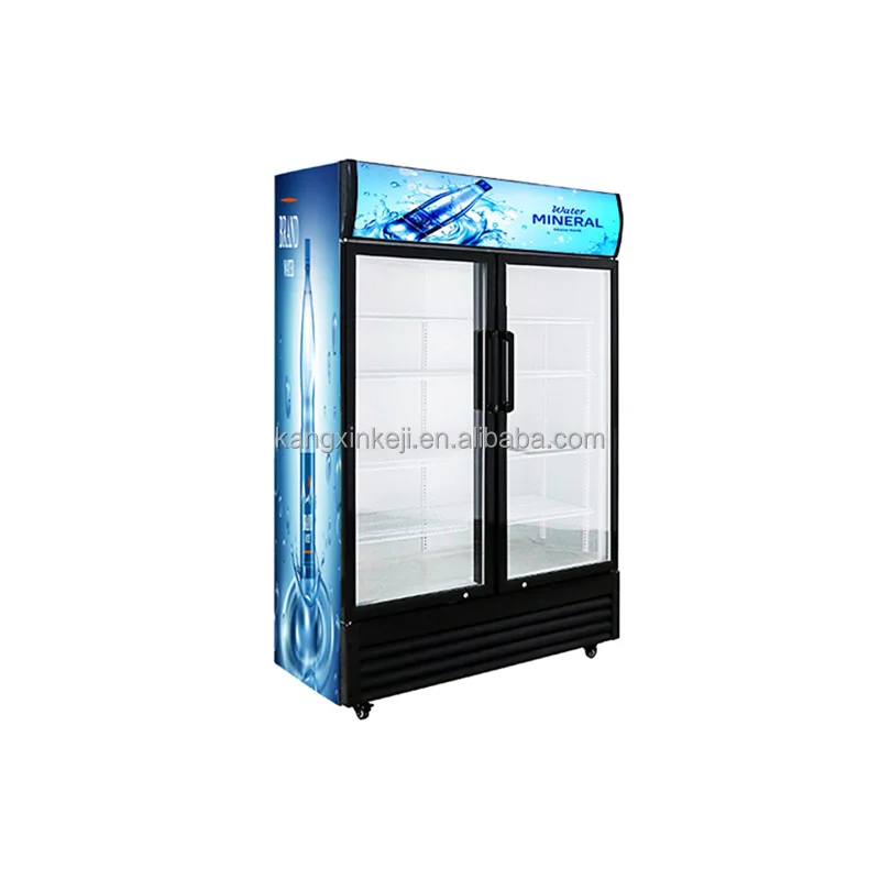 Commercial Upright Cooler Single-Temperature Feature Fridge Store Glass  Door Display for Cold Drinks Beverages for Beverage