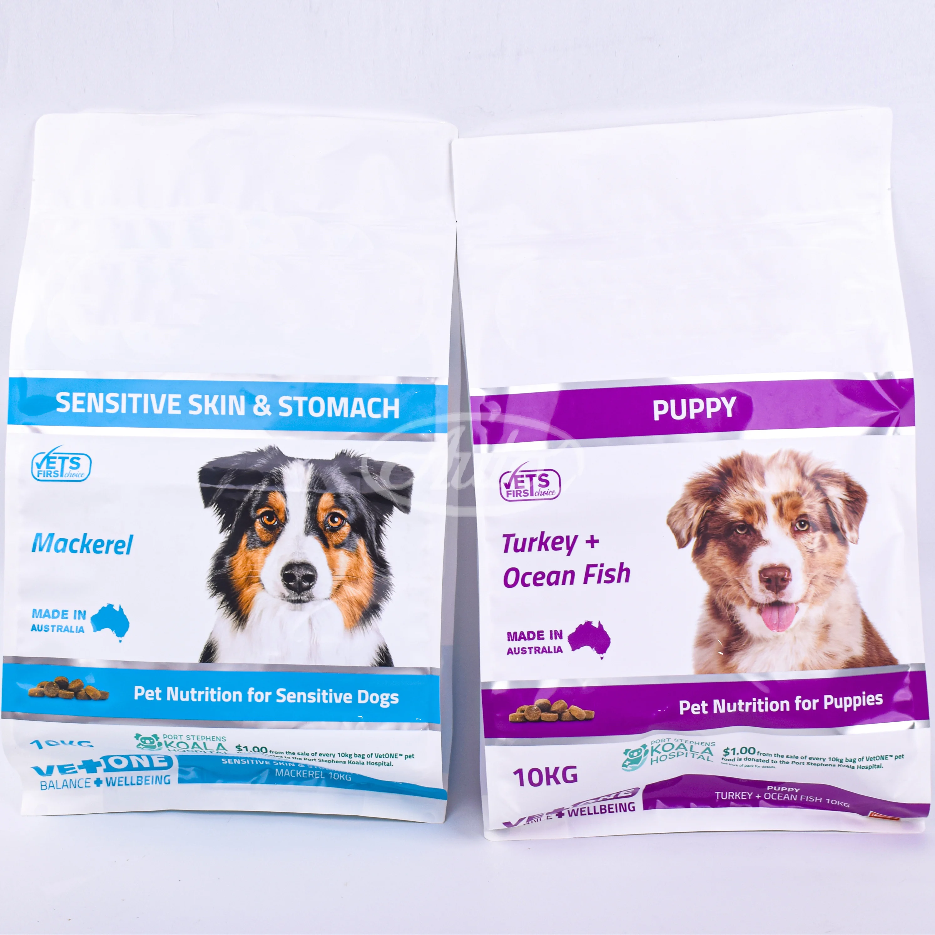 10kg 20kg Recycled Plastic Cat Pet Snack Food Pouch Bag With Valve For