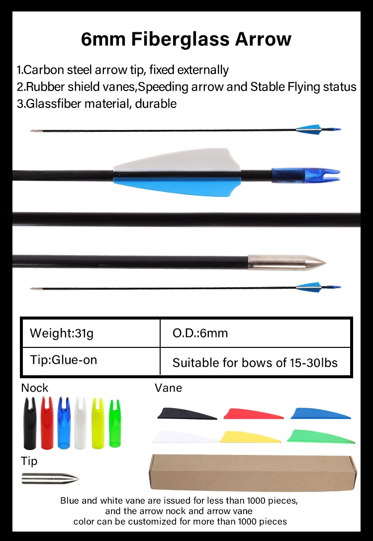 Spg Factory Outlet Archery Wholesale 6/7/8mm Target Recurve Bow Archery