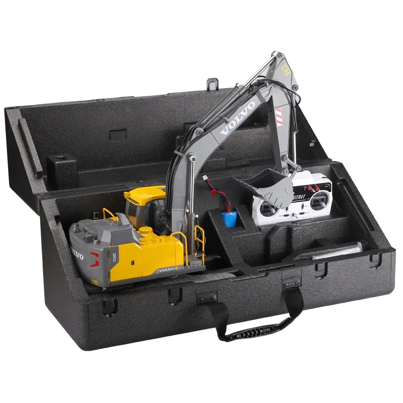 Double Eagles 1/14 E111 Rc Excavator Full Metal Hydraulic Alloy Remote Control Excavator Volvo