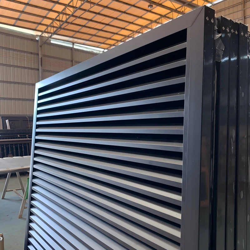 Modern Design 6 Feet Outdoor Aluminum Fence Panels Black Finish Privacy Fence Durabond Yard Protection Anti-Corrosion