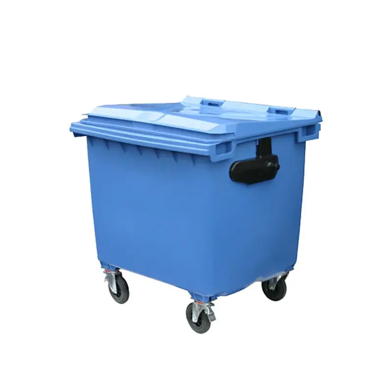 wholesale 1100L dust bin waste container green waste bin foot pedal dustbin