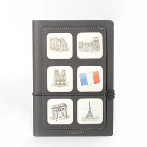 High Quality Factory Hot Sale  Blue Brown A5 Loose Leaf Pu Leather  Notebook for Gifts