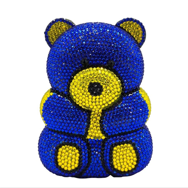 Luxury Cute Bling Panda Diamond Handbag Rhinestone Teddy Bear Bag Purse