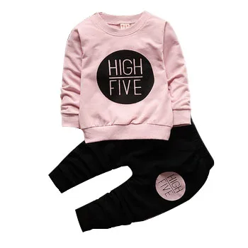 Baby Girl clothes Kids pullover+Sweatpants Letter printed Hoodie 2Pcs cotton Tracksuits Girls' Clothing Sets