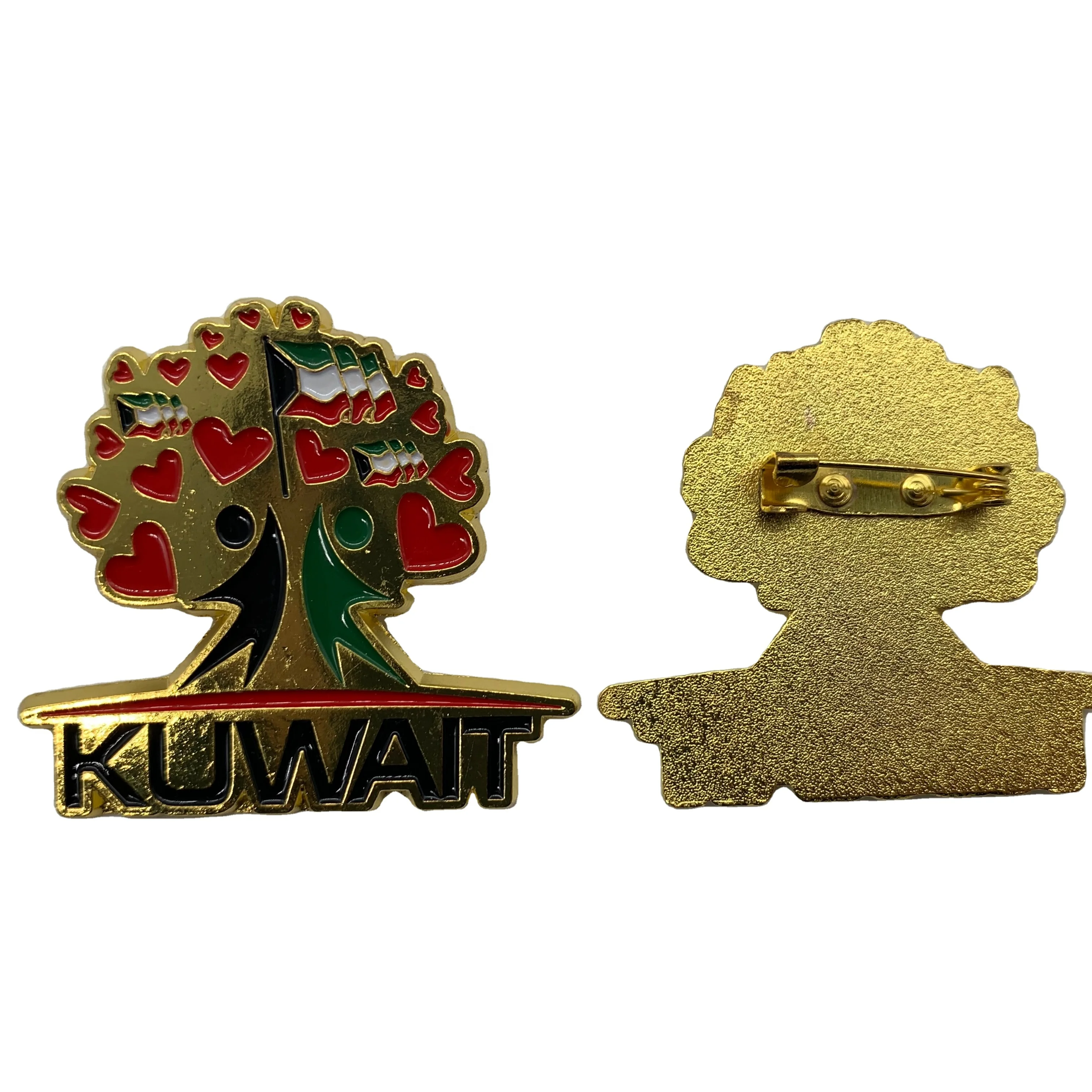 High Quality Kuwait Coat of Arms Hard Enamel Badge Metal Emblem