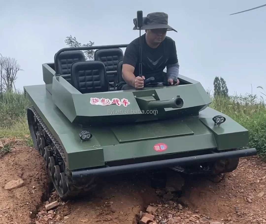 Adult Mini Ride on Tanks Amphibious Tracks Car Crawler Crane Remote ...