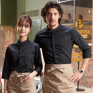 Zhenyao Manager Work Clothes for Hotel Catering Coffee Shop Western Restaurant Bar Baking Shop-Seven-Point Sleeve Uniforms