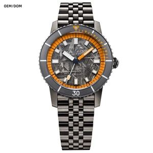 Top Luxury Sapphire Bezel BGW9 Super Luminous Men's Watch 200m Diving Watch Natural Meteorite Dial Automatic Watches for SW200