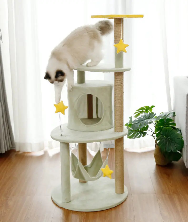 New Arrival Luxury Hot Sale Cat Tree Climbing Frame Thick Scratcher