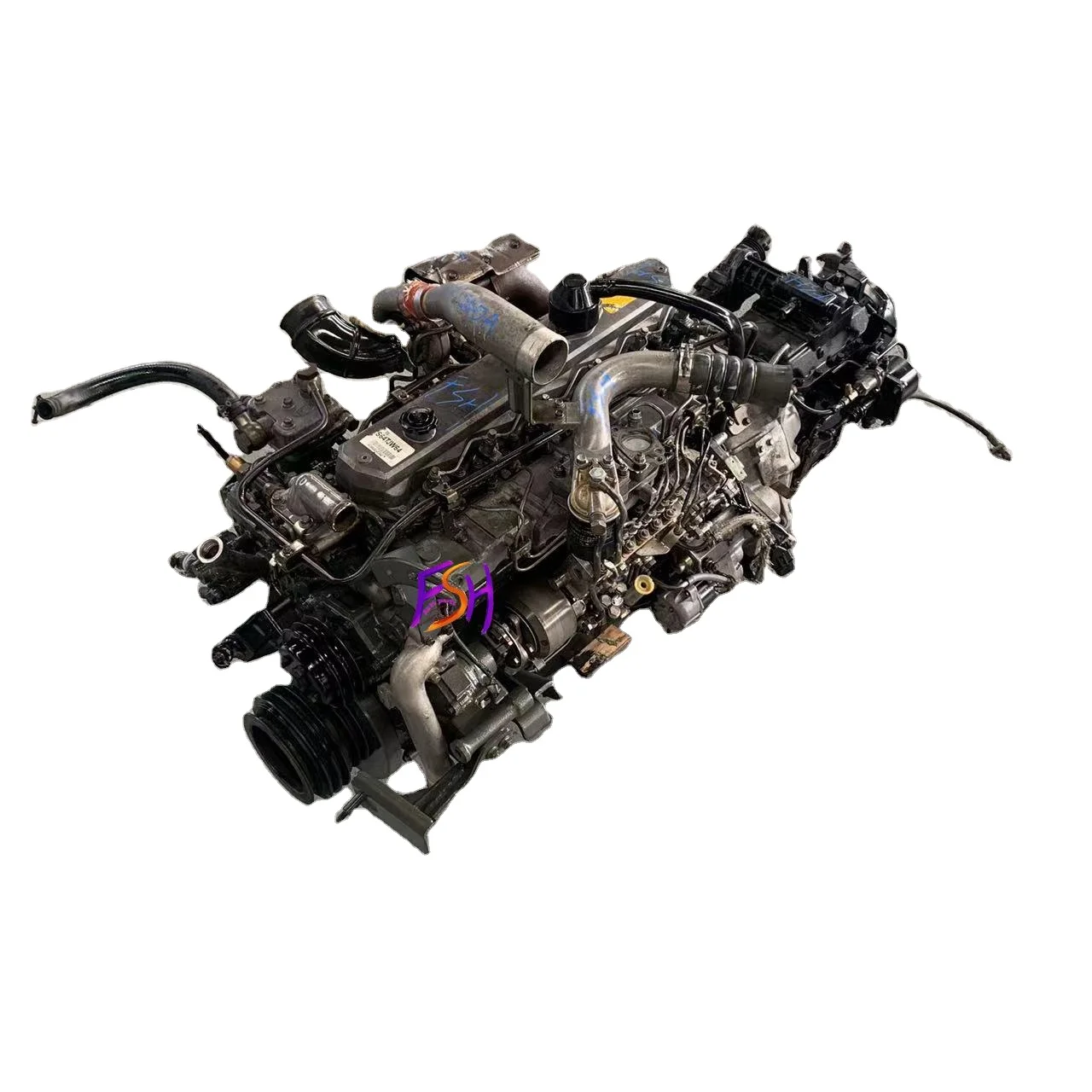 Motor Secundae Manus Diesel D6DAT 4cylindricus pro Camiono Hyundai in Conditione Originali, Nullae Mutationes