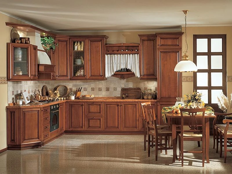 Solid wood european custom cheap design kitchen cabinet set with high quality details