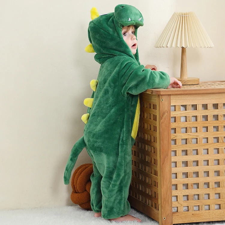 Michley 2023 New Design Wholesale Dragon Cartoon Baby Rompers Animal
