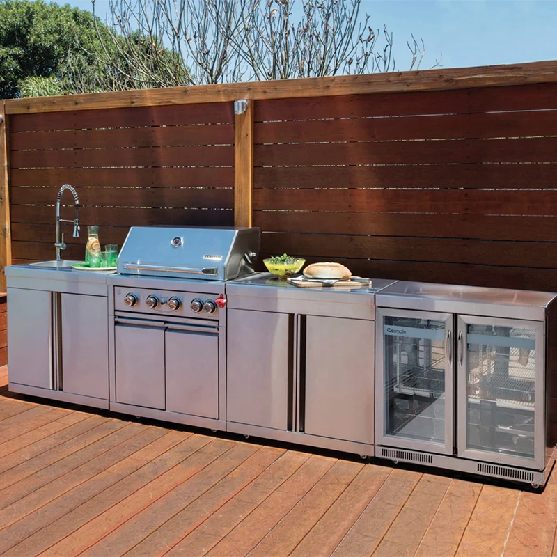 Custom Outdoor Kitchen Garden State Stainless Steel Outdoor BBQ Kitchen ...