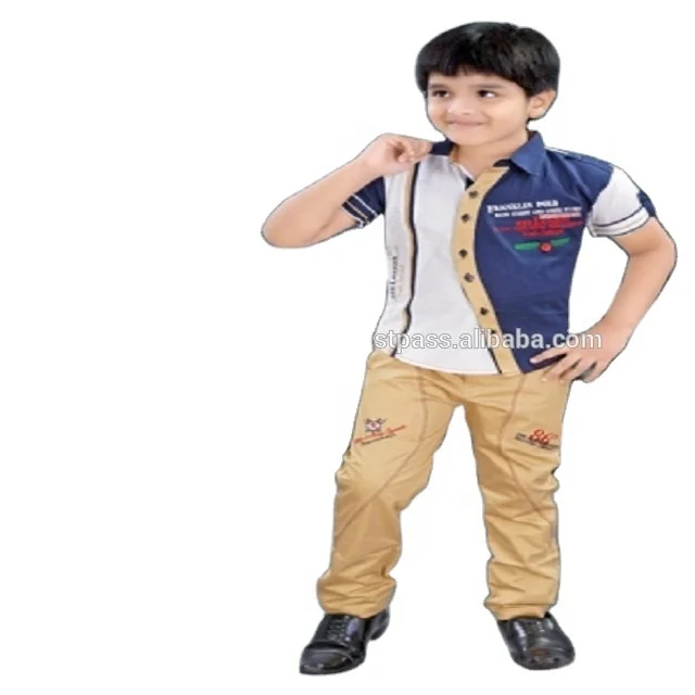 Source Kids Clothing Latest Fancy Design Short Sleeve Pattern Cotton Boys  Dress Set On M.Alibaba.Com