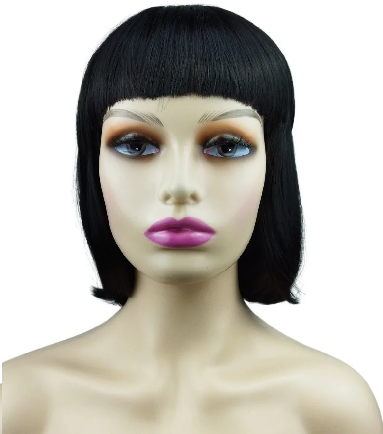 Оптовая продажа новый цвет высококачественные синтетические парики комфортные челки прямые