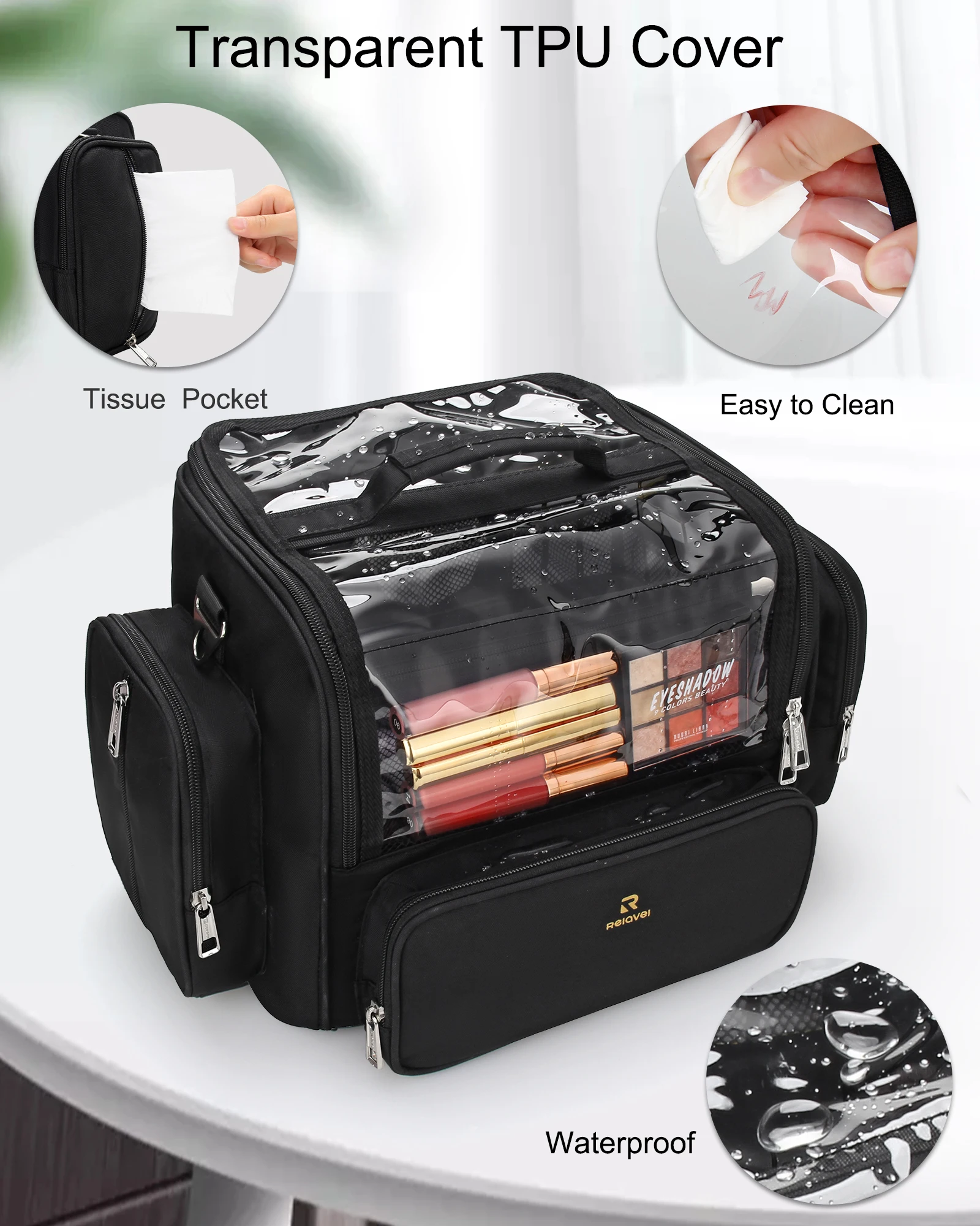 habe x large travel makeup bag HBselect Quilted Bag, 3Pcs Cotton Makeup Bags Organizer or camping Xoxingysm Makeup Bag,Cosmetic Bag,Letter Cosmetic