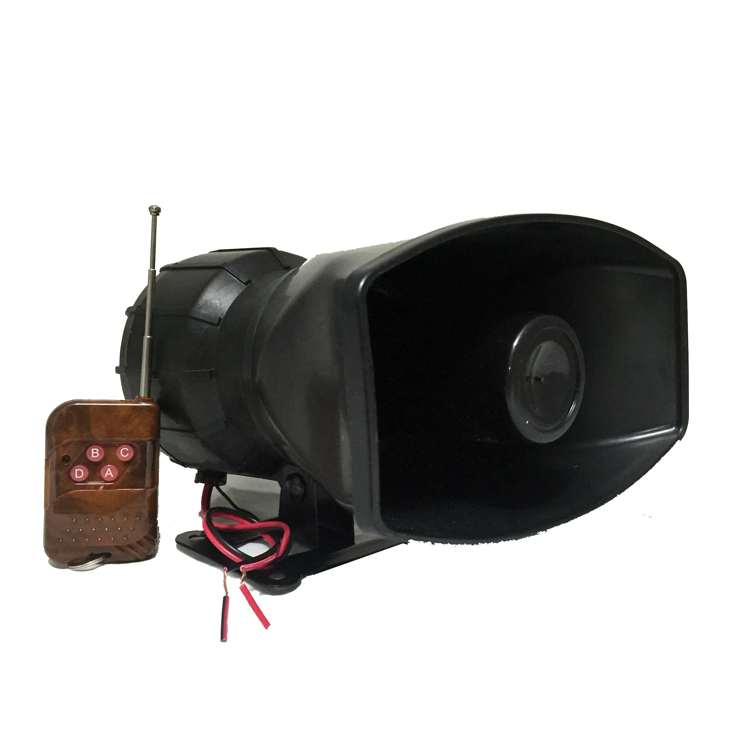 DC12V Wireless Remote Control Electronic Siren Warning Alarm with 4 Sounds