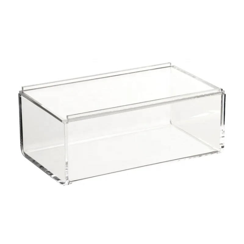 Clear Acrylic Mini Display Case Candy Gift Storage Box With Slid Lid