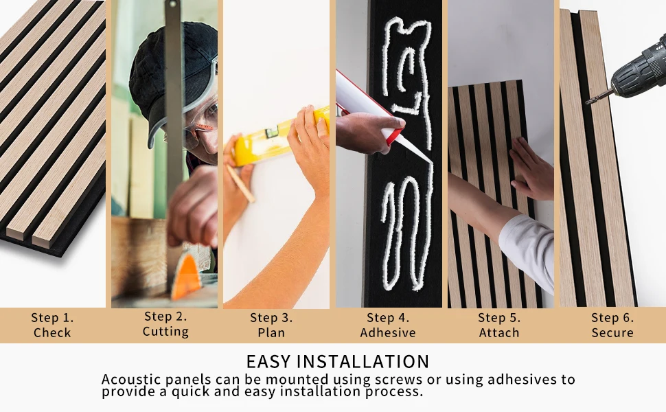 Modern 3D White Oak Fluted Acoustic Wood Slat Wall Panel Sound Absorbing Interior Wall Decor for Hotel & Hospital Ceiling Wall supplier