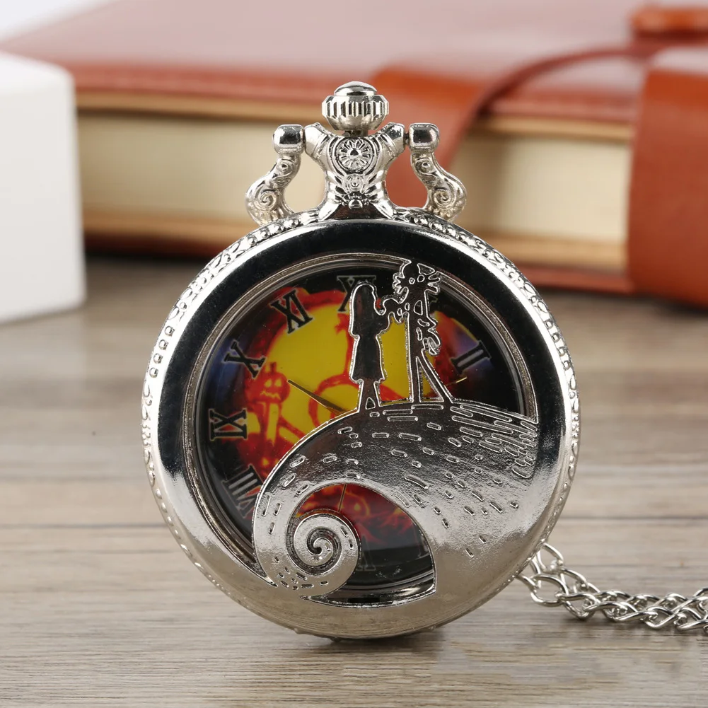  JewelryWe Nightmare Before Christmas Pocket Watch for