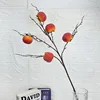 5-headed, smooth-feeling persimmon, red