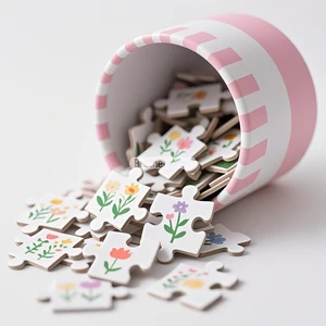 Manufacturer Customizes Printed Paper Cylindrical Box Jigsaw Puzzles Personalized DIY Jigsaw Puzzle Toys for Children