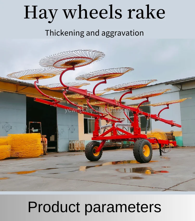 3 Point Pto Power Rake Tractor Trailed hay Rake Finger Wheel hay Rake ...