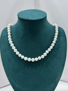 YOB  6-7mm Platinum Plated  Grade Akoya Pearl Sweater Chain Classic Style 150cm Knot Necklace Spot Wholesale