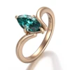 Bague en or massif 18 carats avec diamant moissanite véritable