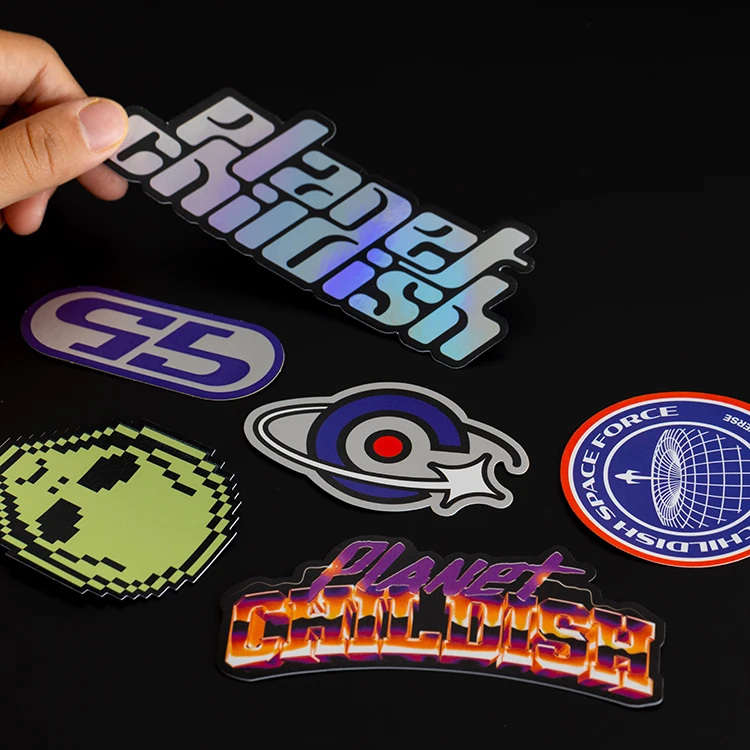 product custom design with cartoon logo die cut decoration label stickers  wholesale self adhesive waterproof vinyl sticker printing-6