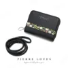 Black (with flower design and hanging cord)